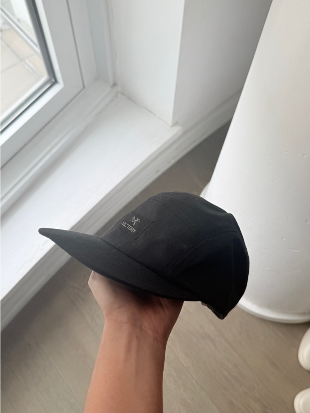Arc'teryx Black Five-Panel Flat Brim Cap